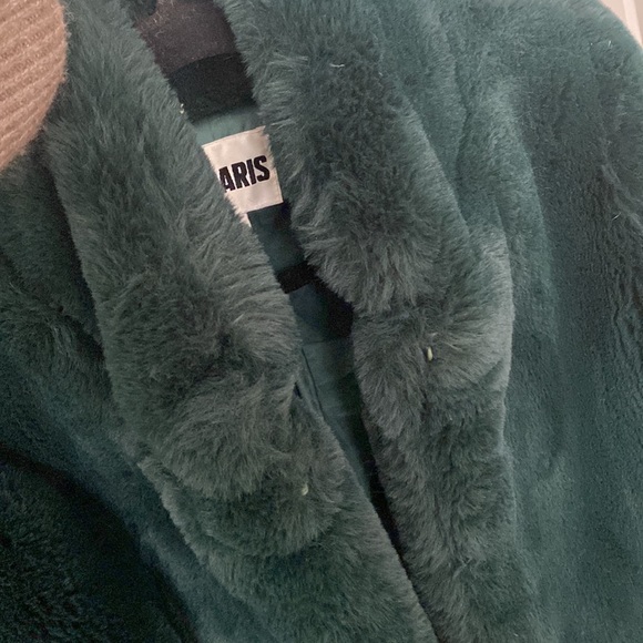 APPARIS - julie coat - faux fur - emerald green - Picture 12 of 12